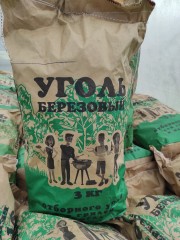 Уголь берёзовый в бумажном мешке 3 кг