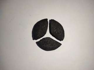 Уголь для кальяна кокосовый под калауд (3 сегмента, диаметр 50мм)